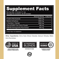 Outwork Nutrition recovery benefits infographic hints at comprehensive muscle recovery.
