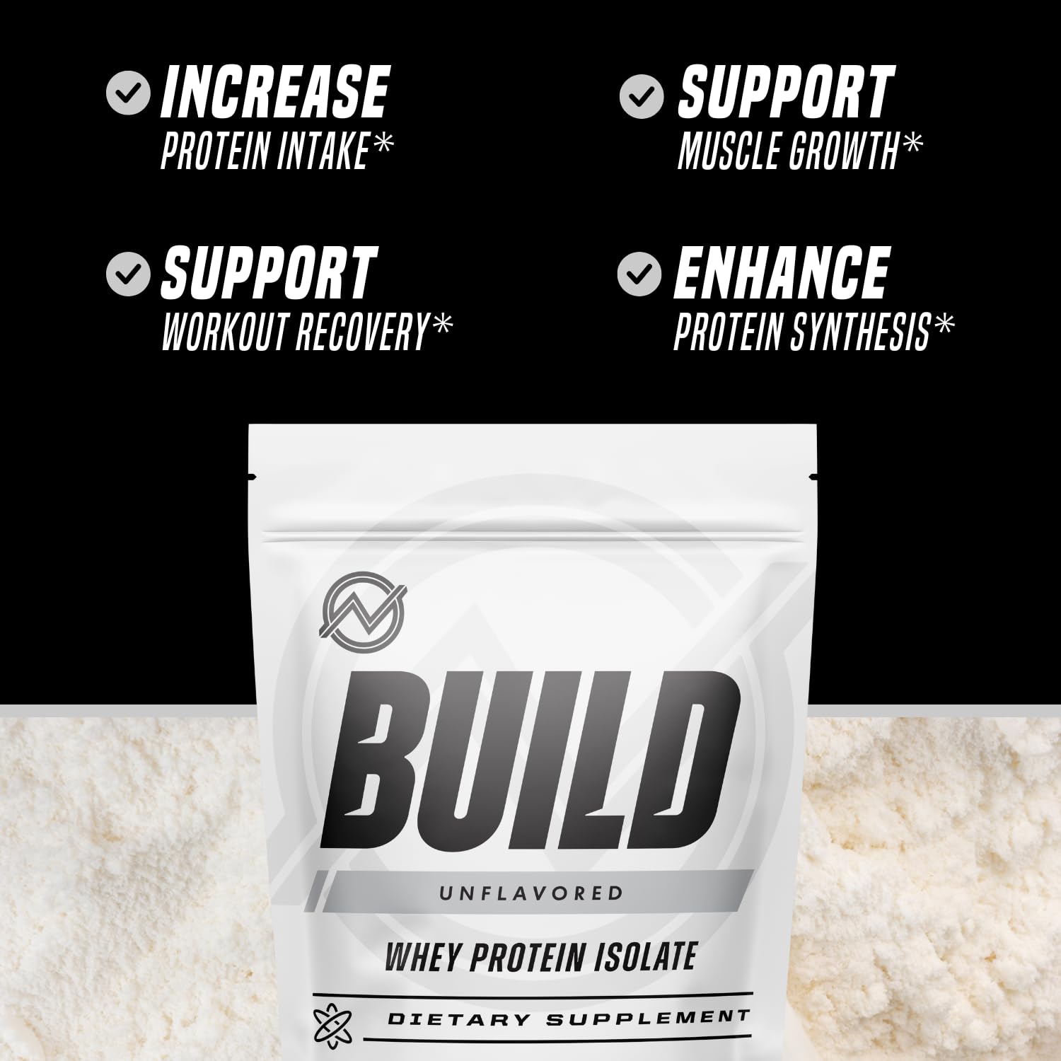 Outwork Nutrition whey isolate being poured with a scoop for quick post-workout recovery.