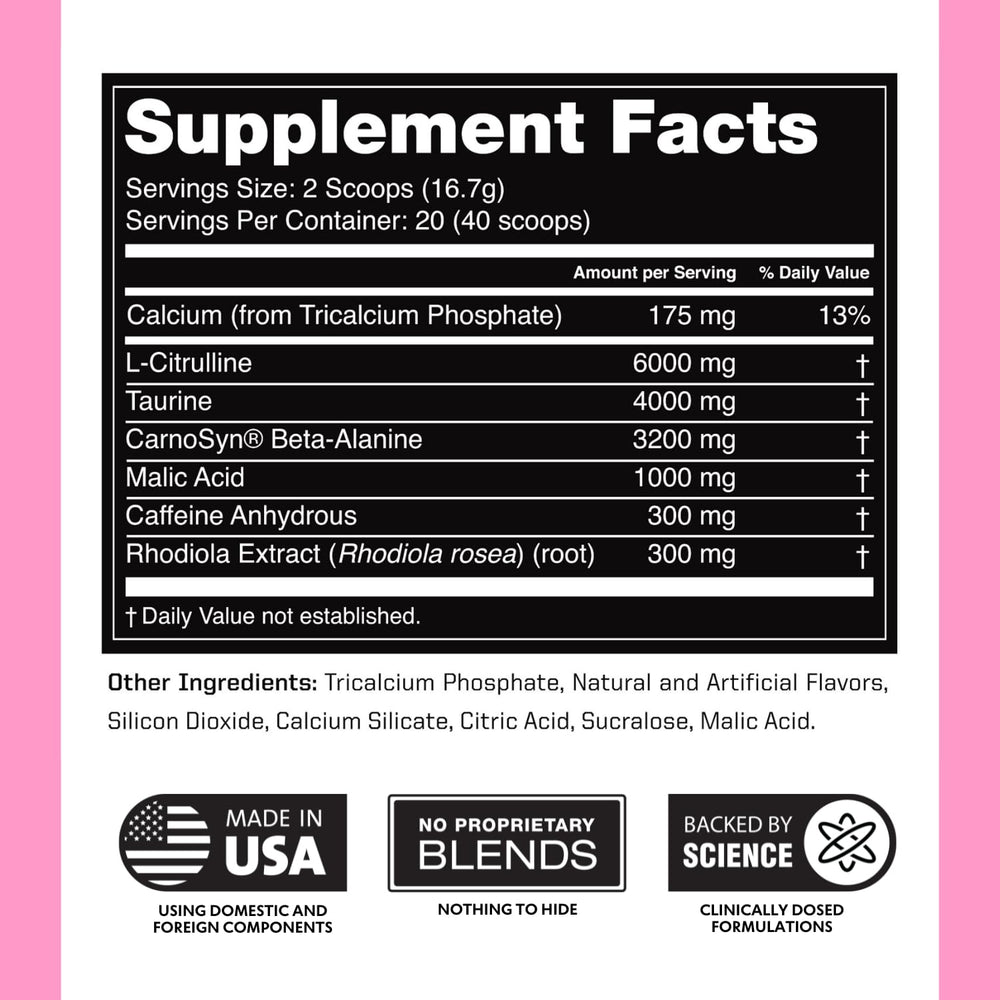 Outwork preworkout tub front view emphasizing the USA-made formulation.