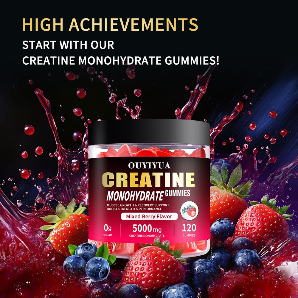 OUYIYUA Gummies bottle back nutrition labels highlight vegan gluten-free formula