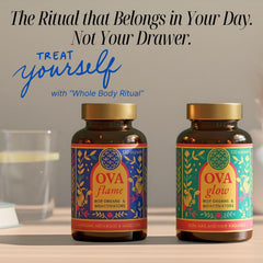 Bottle label close-up with branding and dosage information.