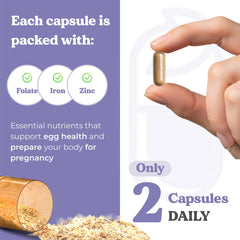 Ovalife prenatal optimization softgels supporting early pregnancy nutrition.