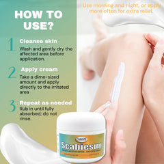 Ovante Scabiesun cream applied on skin for quick, comforting relief.