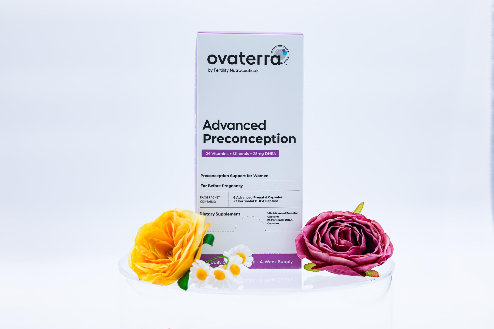 Woman using Ovaterra Advanced Preconception supplement as part of her preconception routine