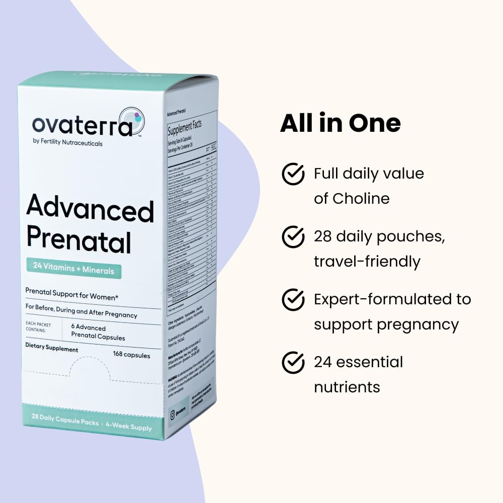 Ovaterra prenatal box and recyclable packaging emphasize quality and sustainability.