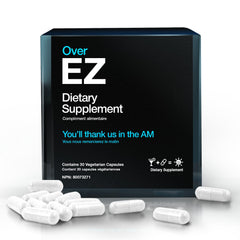 Over EZ bottle front view, convenient recovery after a night out