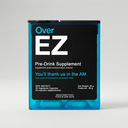 Over EZ bottle pour action, quick release for morning energy