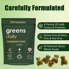 Oviaapo Greens Gummies pack shot on a clean background