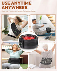 OVIMAZ red light therapy belt folded for travel highlights portability.