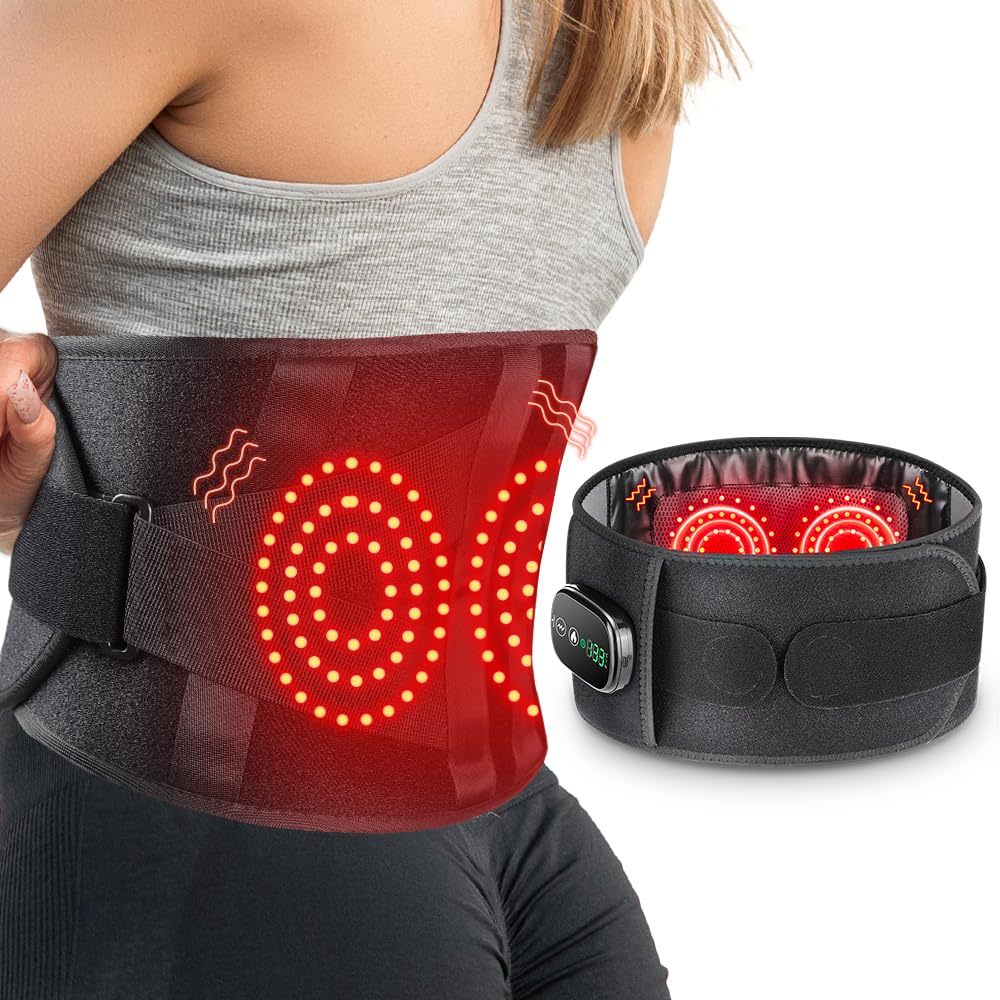 OVIMAZ red light therapy belt front view for broad coverage and ease of use.