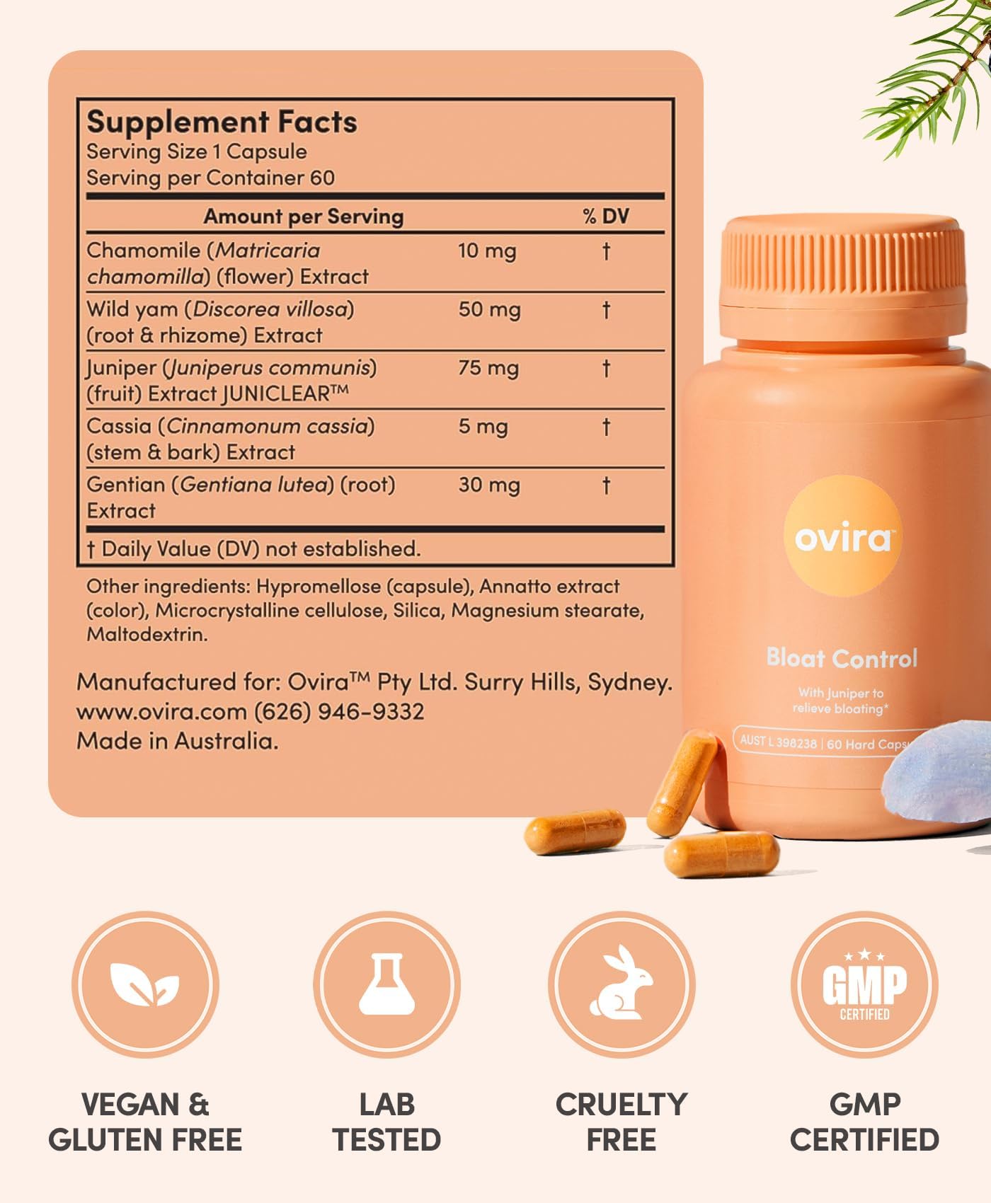 Vegan-friendly pill bottle emphasizing natural ingredients