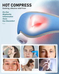 OVVGO heated eye mask side profile showing ergonomic zero-pressure design