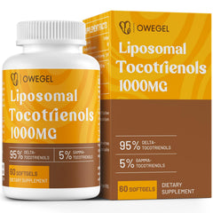 owegel liposomal tocotrienols bottle front showing high potency formula
