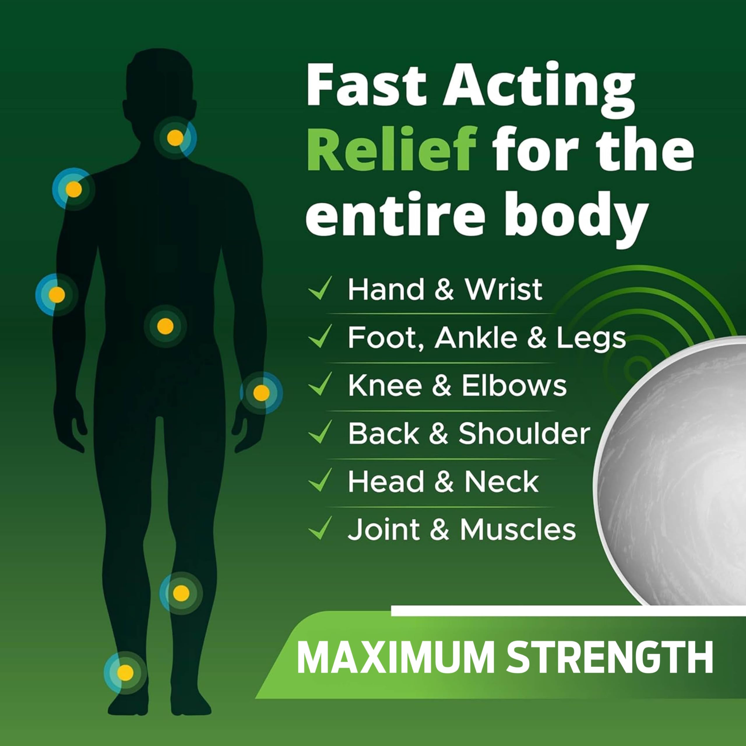 OWELL Naturals arthritis relief cream applied to ankle shows deep-penetrating action.