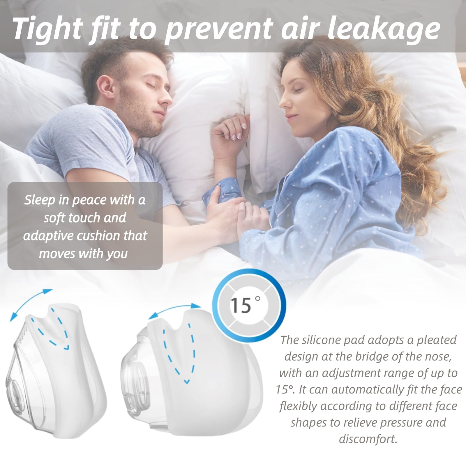 OWILIWO nasal cushion offers soft, skin-friendly contact