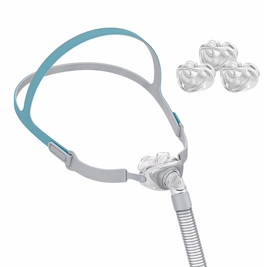 OWILIWO nasal pillow silicone mask kit front view shows a complete replacement assembly for a secure seal.