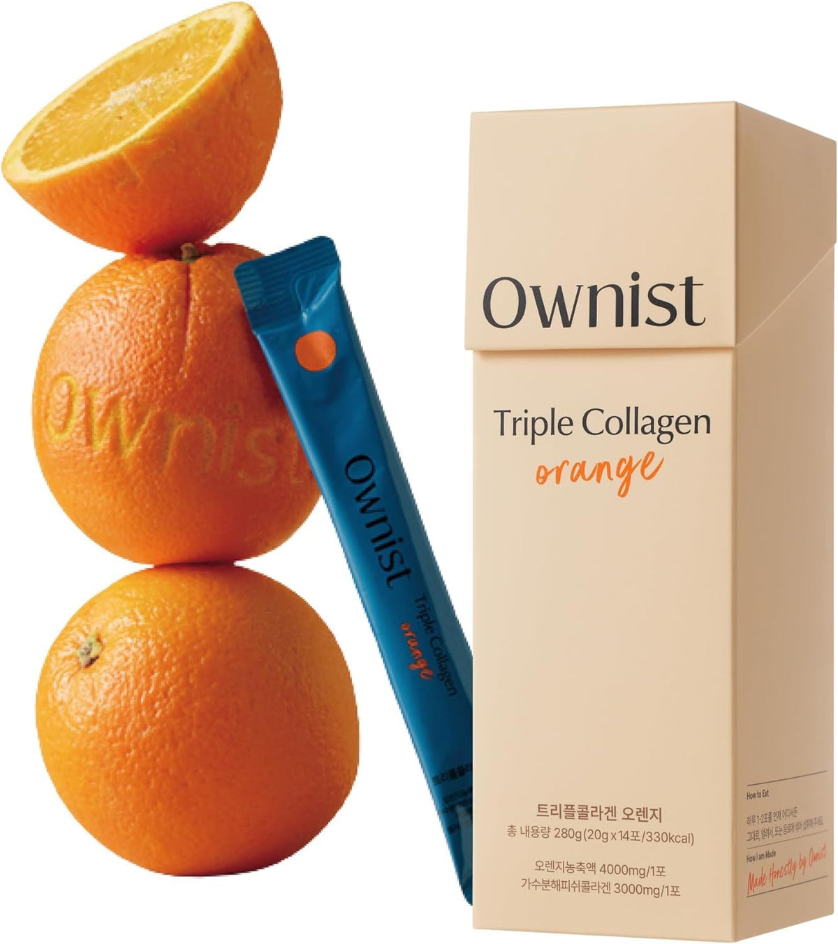 Ownist triple collagen liquid box for on-the-go hydration