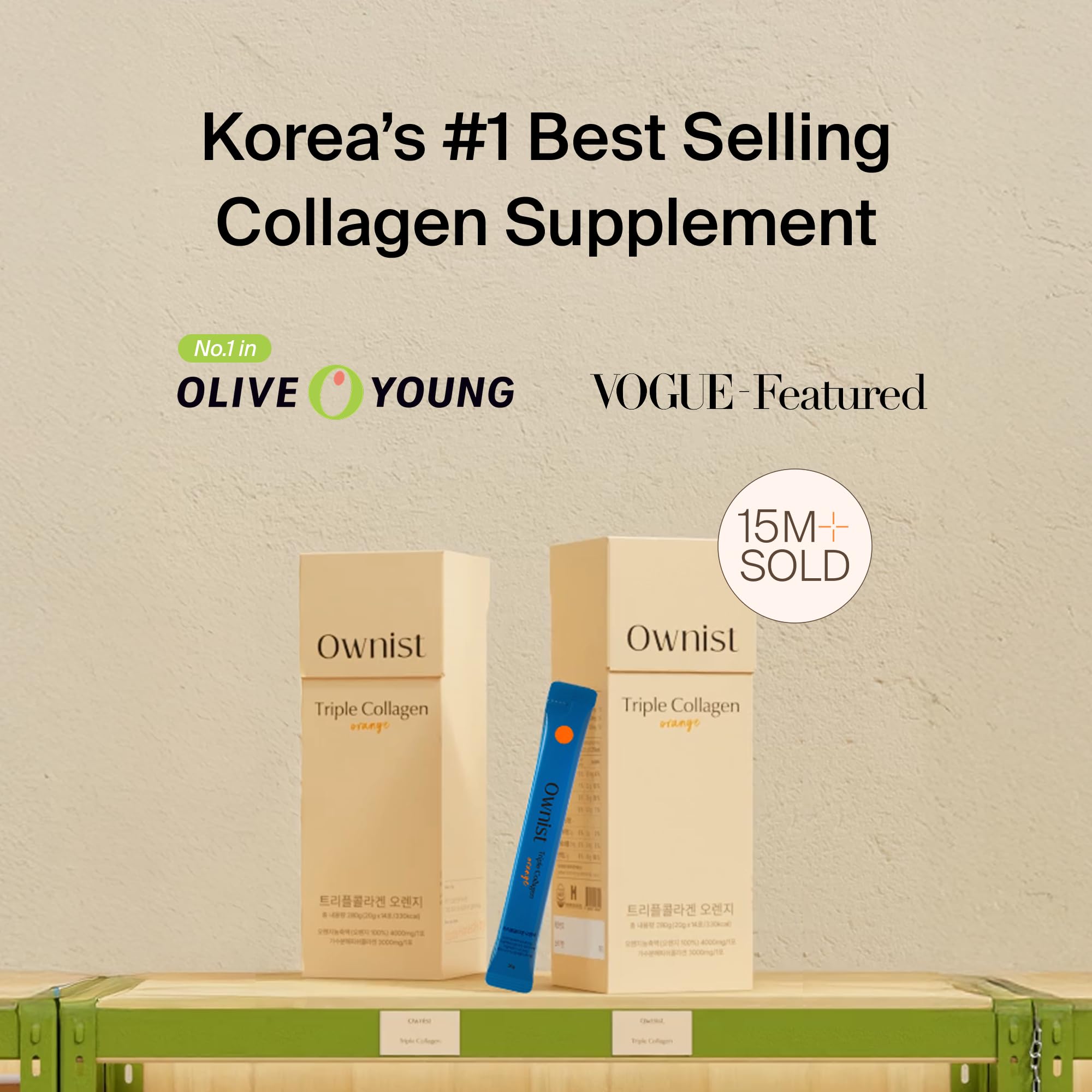 Ownist triple collagen liquid stick packets provide portable daily dose