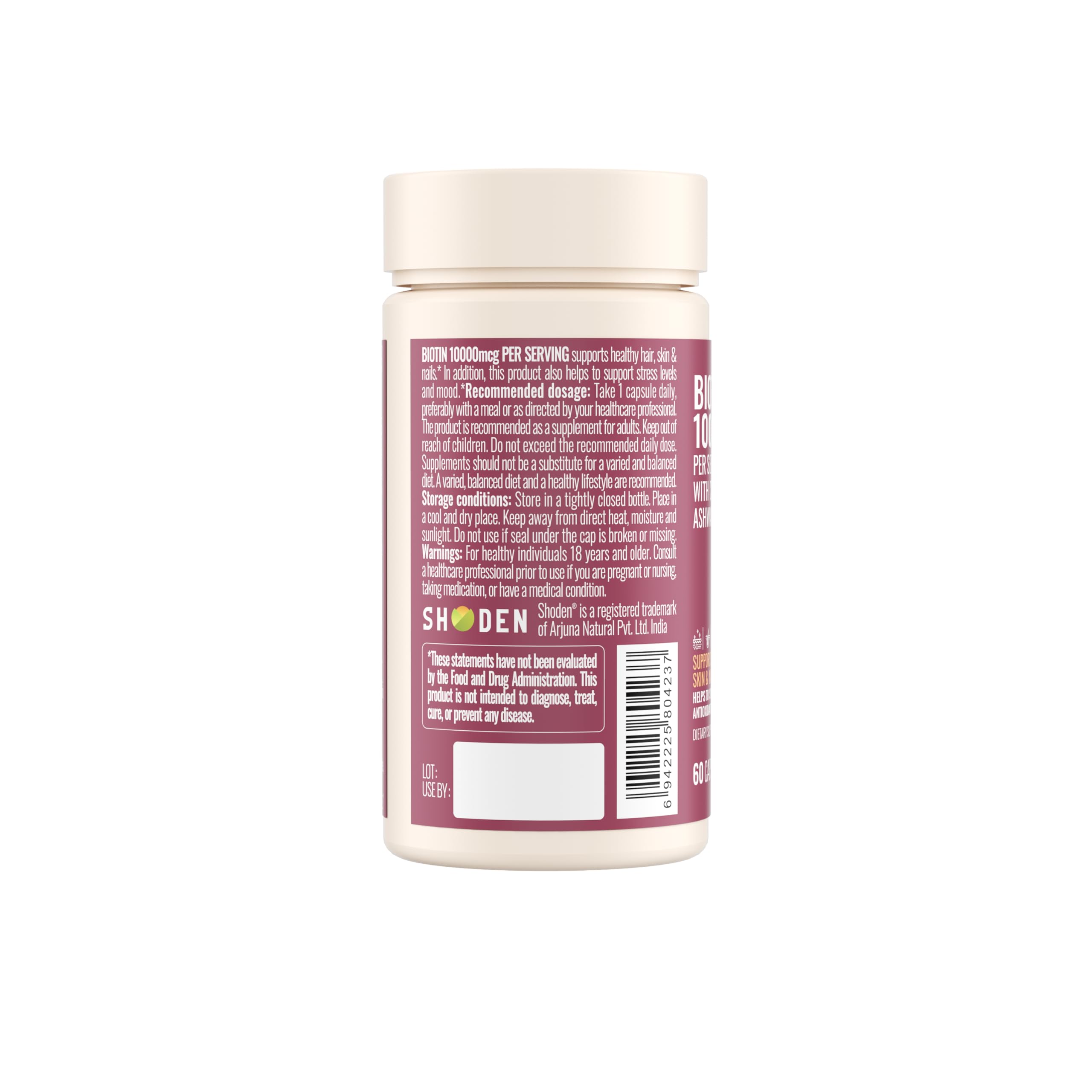 OWNONE hair skin nails vitamins bottle highlighting nutrient blend for shine.
