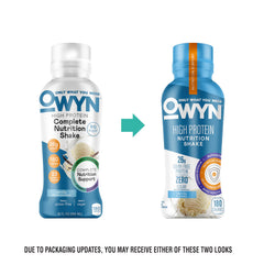 OWYN chocolate glass shows fiber support and satisfying texture