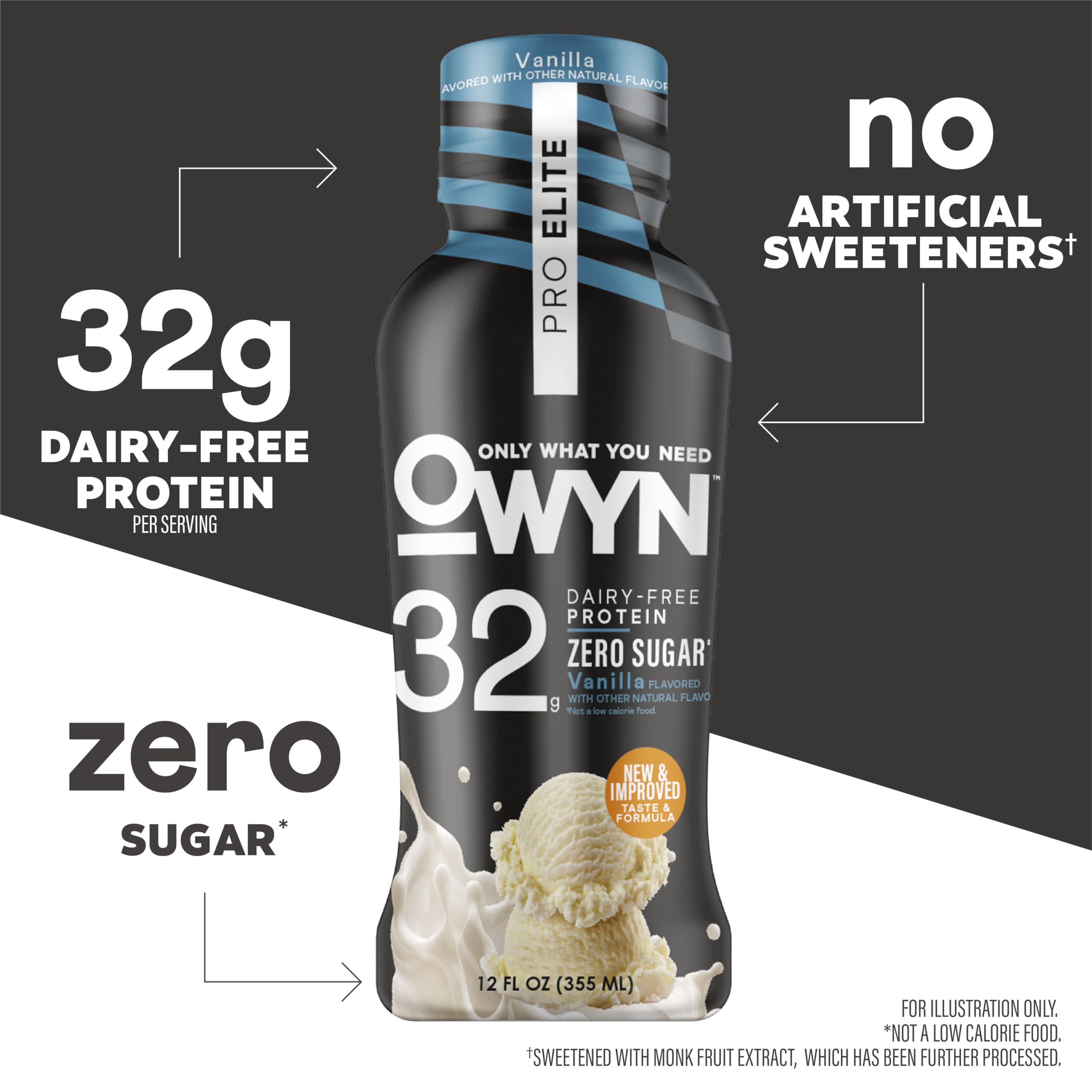 OWYN Pro Elite Vanilla ingredients close-up showing plant-based protein blend
