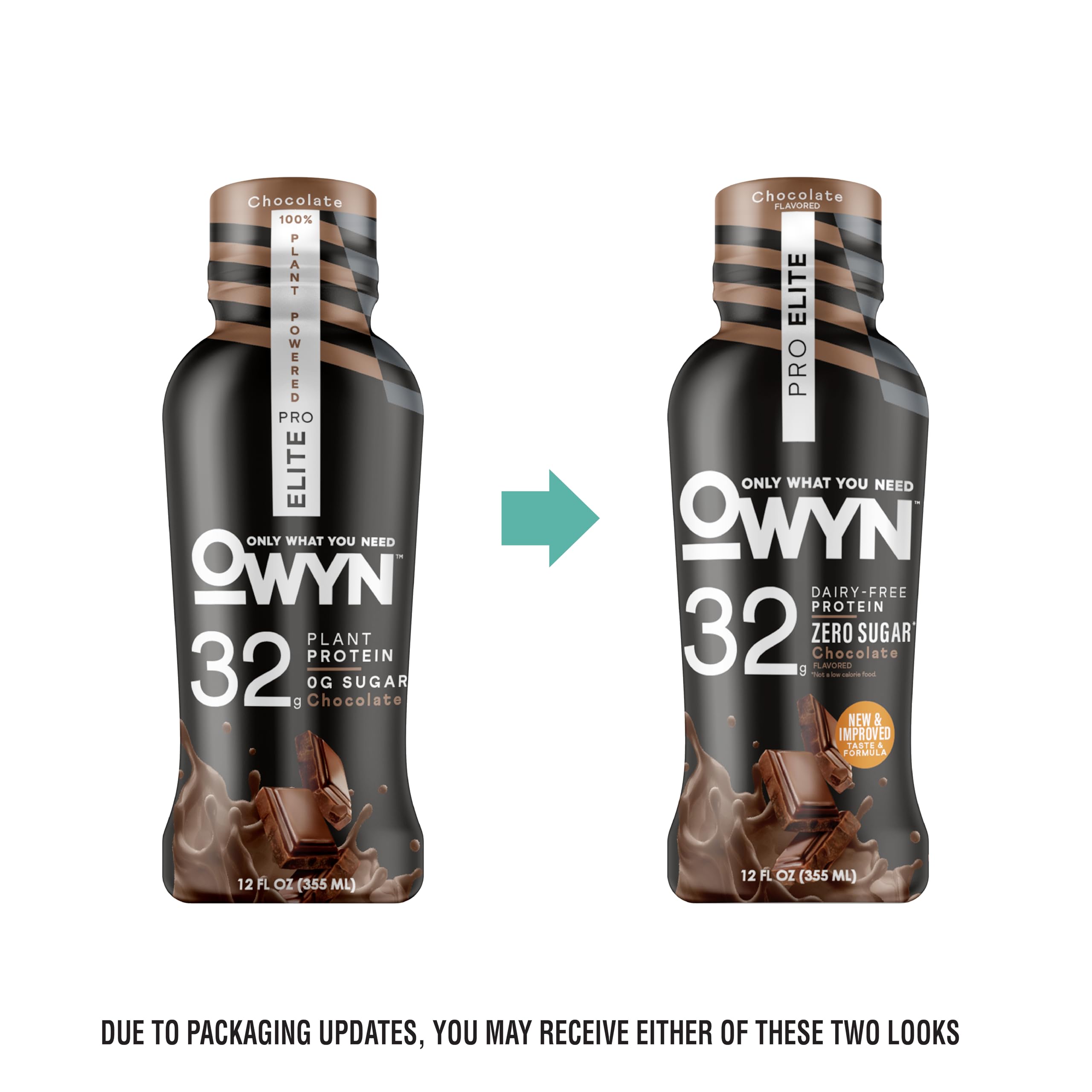 OWYN Pro Elite vanilla shake bottle for post-workout recovery.