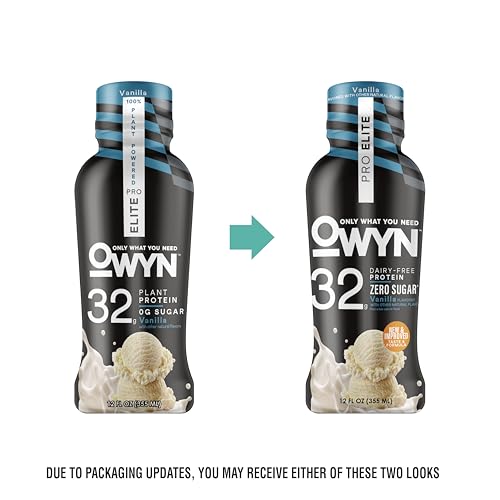 OWYN Pro Elite Vanilla shake poured over ice for a refreshing post-workout treat