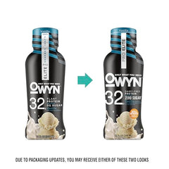 OWYN Pro Elite Vanilla shake poured over ice for a refreshing post-workout treat