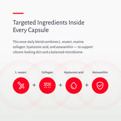 Daily routine shot showing probiotic intake with water.