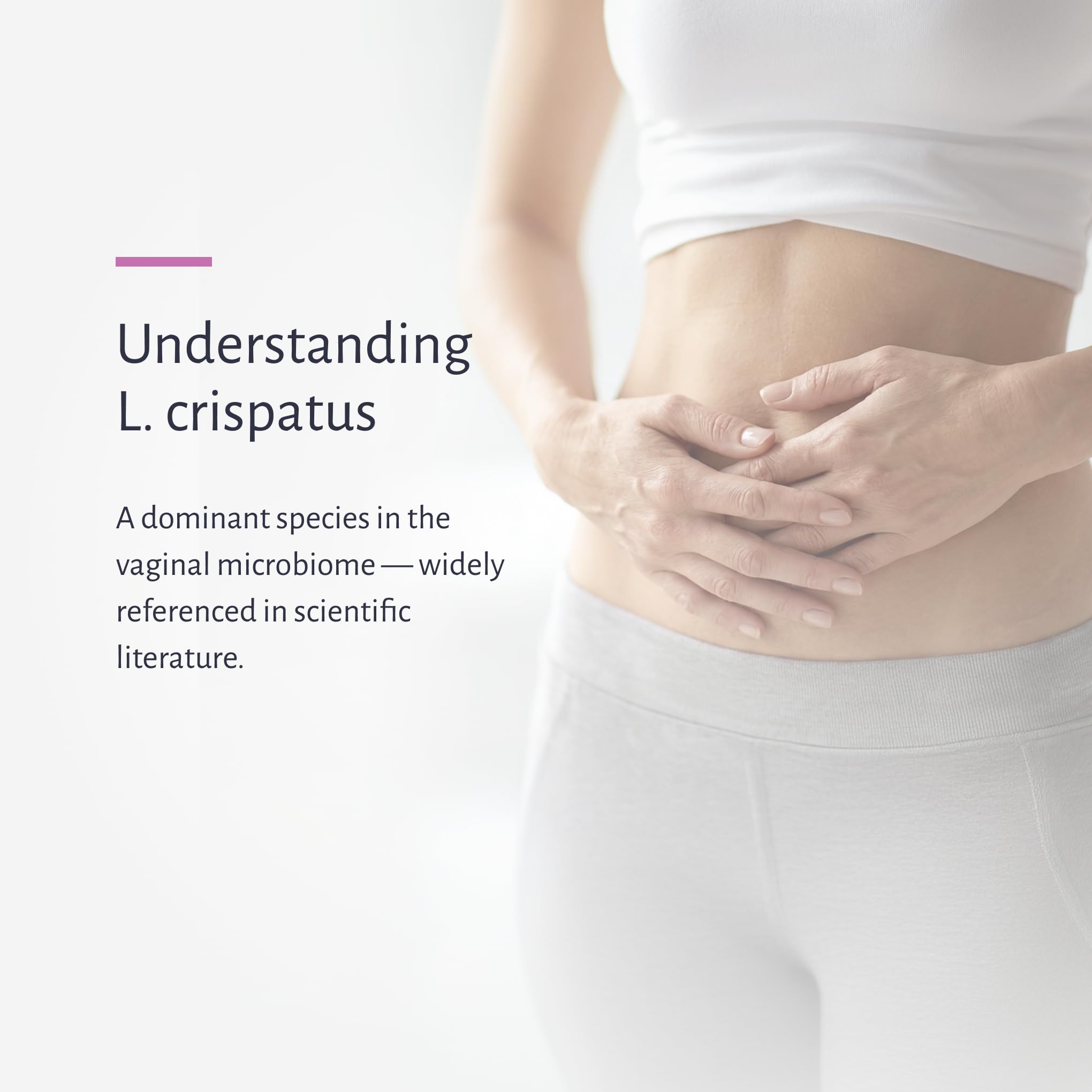 oxiceutics MyCrispatus capsules for daily gut and vaginal microbiome support.