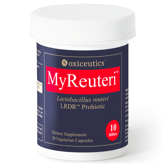 oxiceutics MyReuteri bottle with 10B CFU for foundational gut support