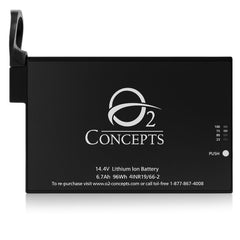 Oxlife Independence Battery in use provides extended portable power for an oxygen concentrator.