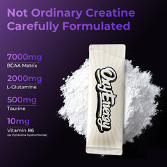 OxyEnergy BCAA lemon powder poured into a glass for hydration