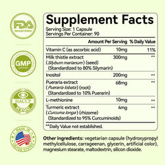 OxyEnergy detox capsules close-up highlighting 80% silymarin extract for toxin processing support.