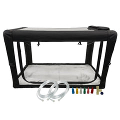 Oxygen cage for pets collapsible structure enables easy transport and storage