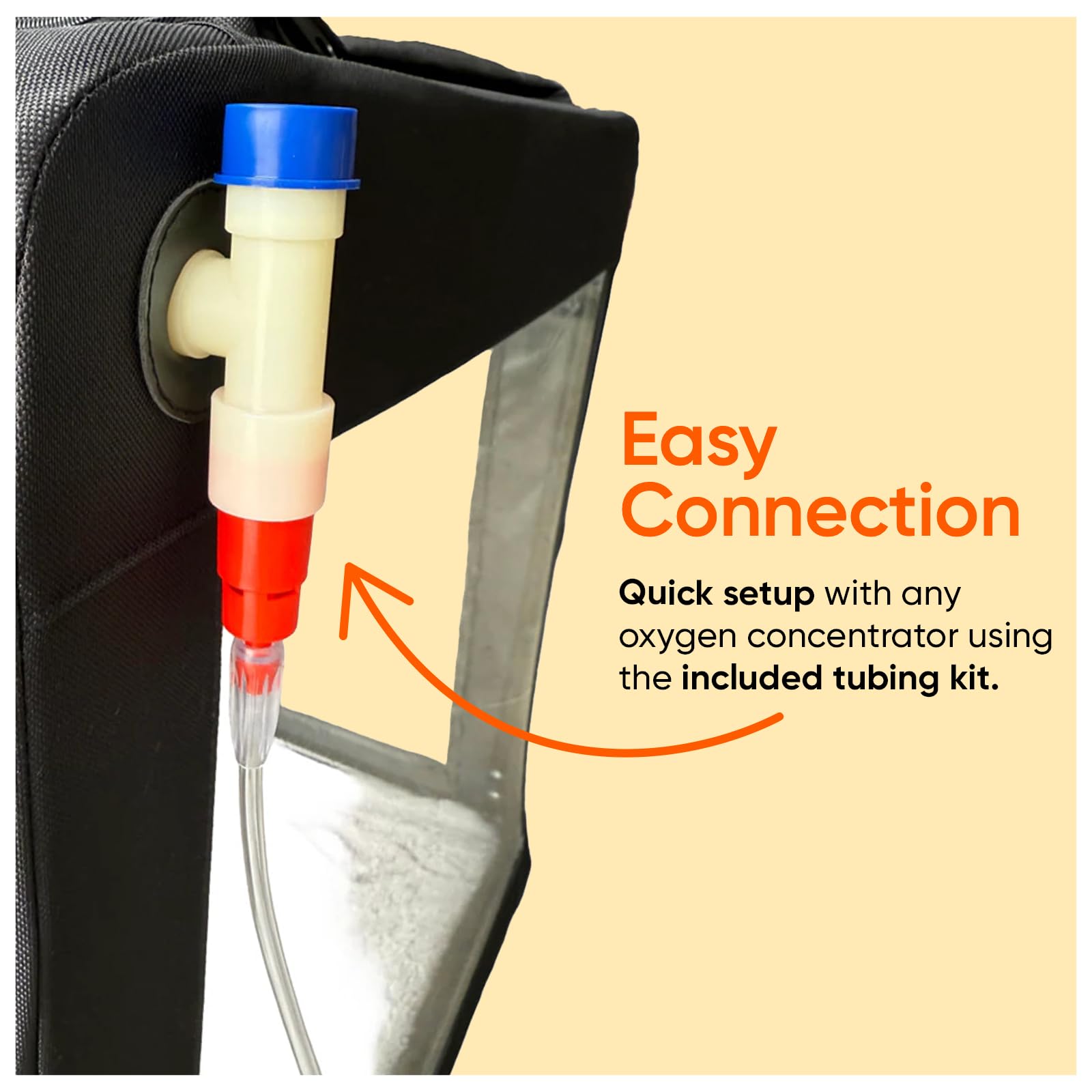 Oxygen cage pets tubing kit keeps setup ready to use