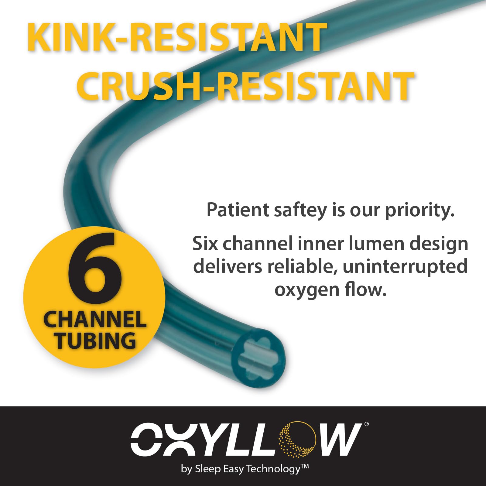 Oxyllow high-visibility green tint tube aids quick checks in dim light