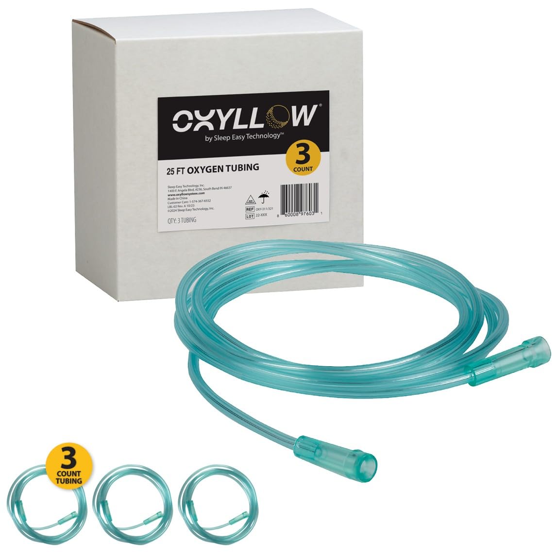 Oxyllow Premium 25ft tubing with kink-resistant design for uninterrupted flow