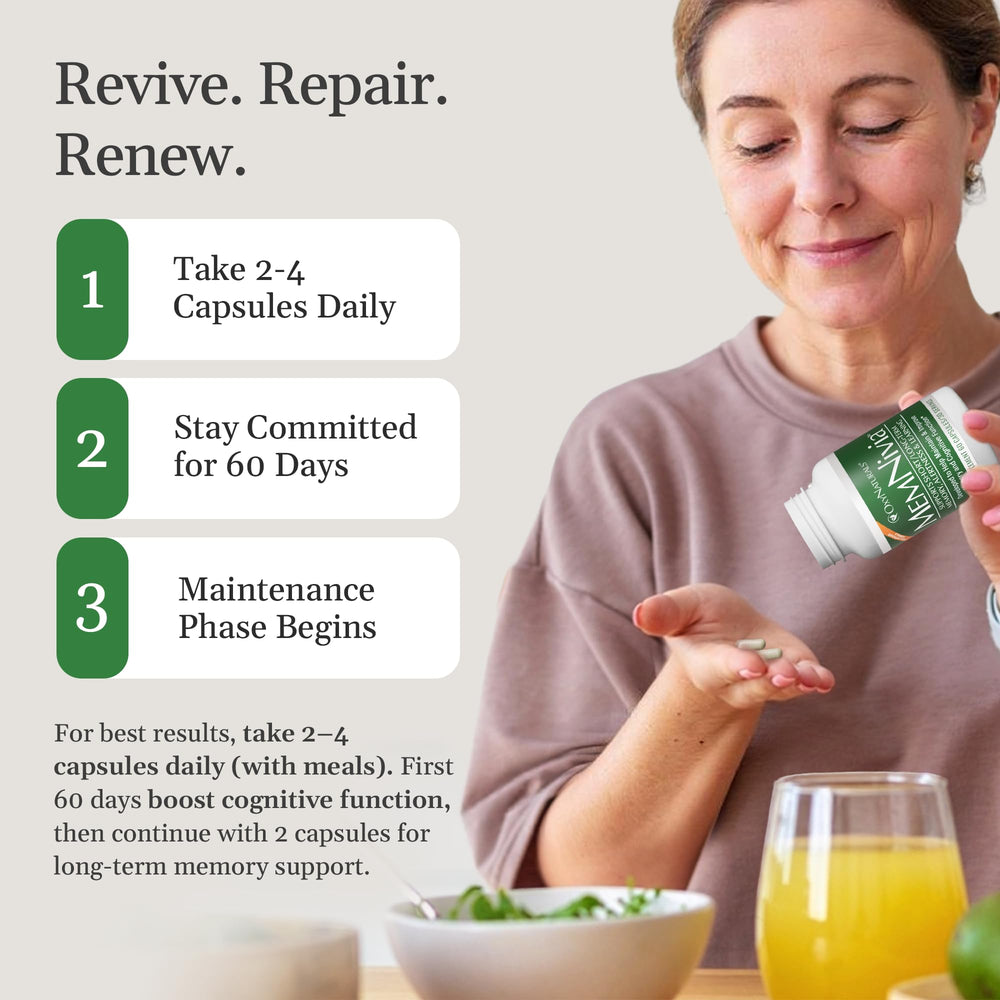 OxyNaturals MemNivia daily-use scene suggests a simple routine.