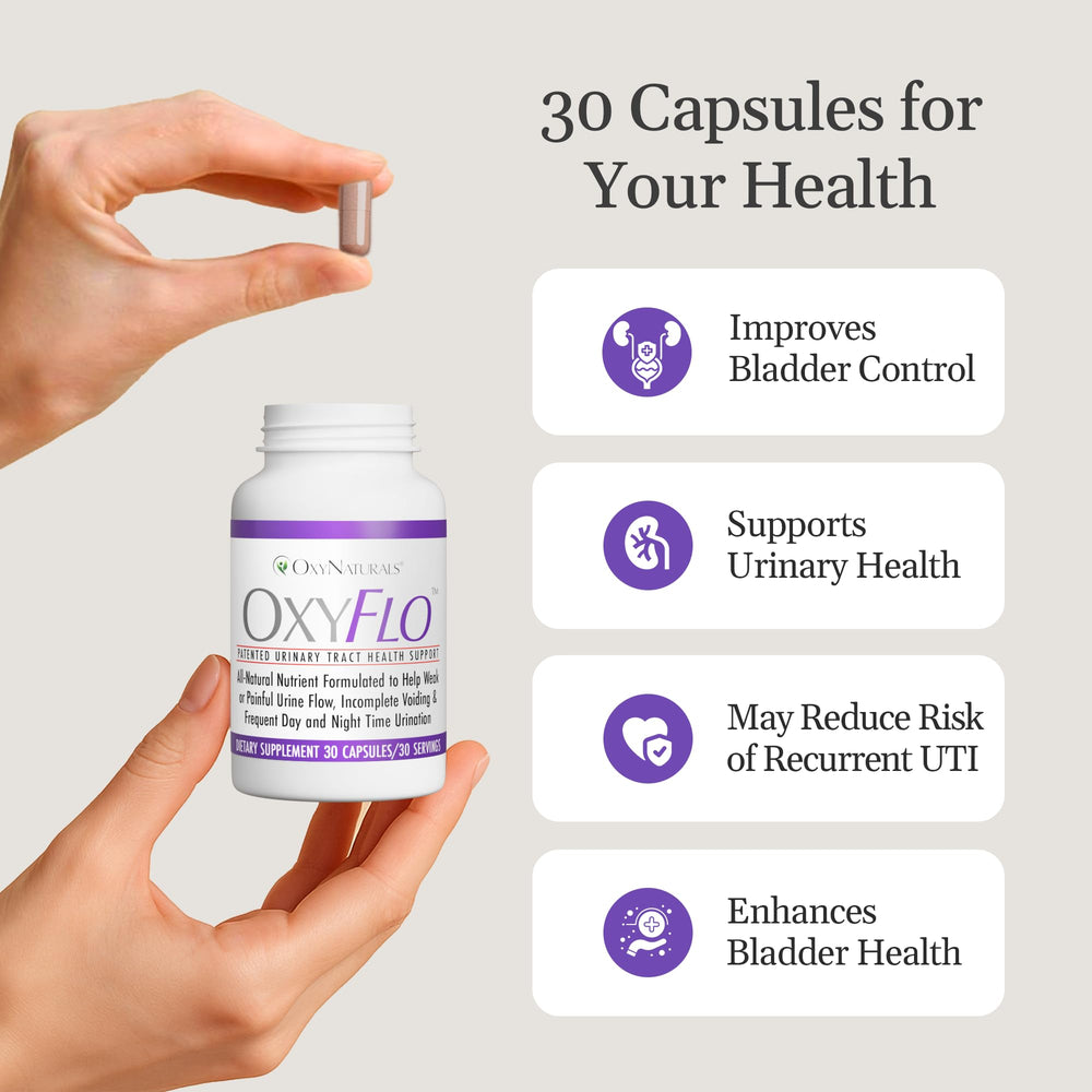 OxyNaturals OxyFlo on a clean surface suggesting daily routine.