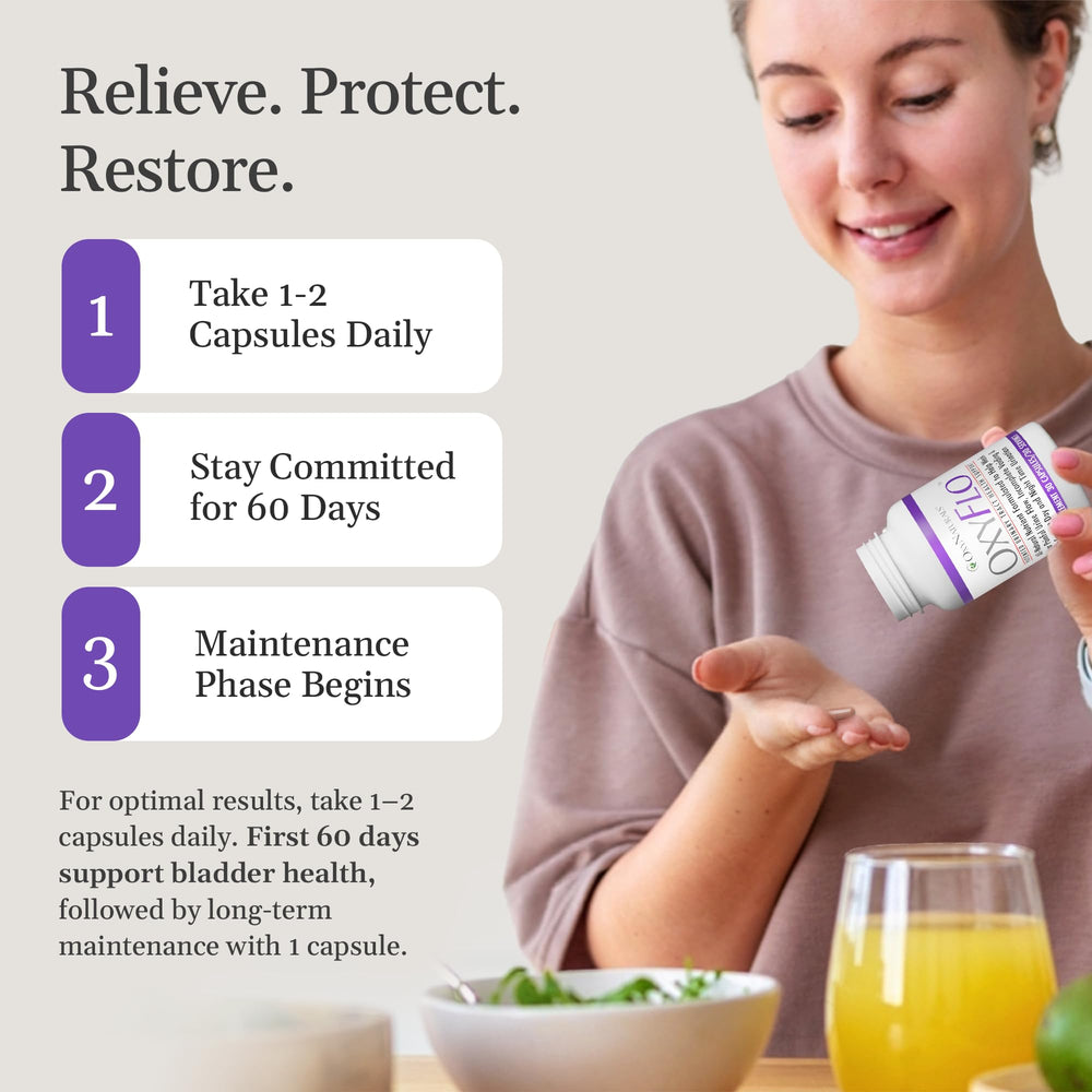 Packaging with award badge showing OxyNaturals OxyFlo acclaim.