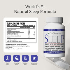 OxyNaturals Sleep capsules close-up highlight natural ingredients.
