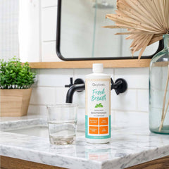 Oxyfresh pack of three display emphasizes convenient daily care value.