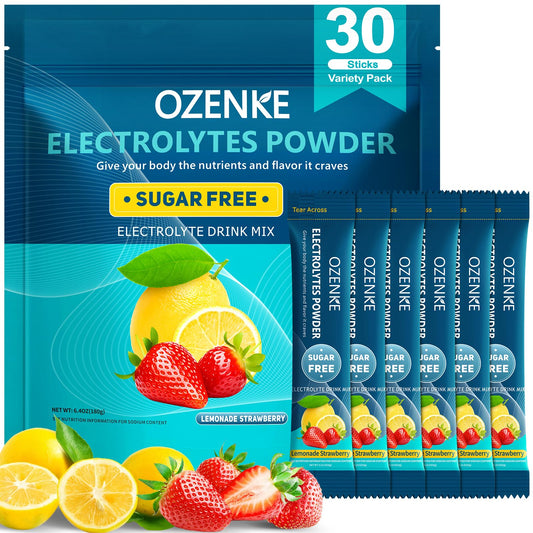 OZENKE electrolytes lemon stick ready to mix for fast hydration