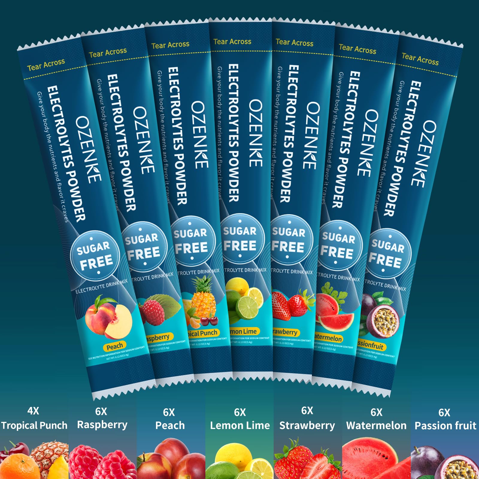 OZENKE raspberry electrolyte packet offers a sugar-free refresh after exercise