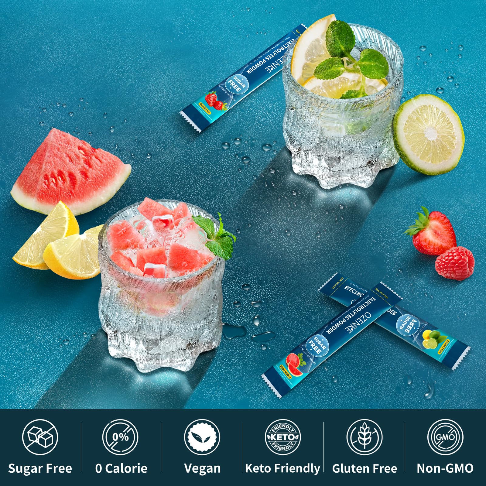 OZENKE peach electrolyte sticks provide tasty hydration during workouts.