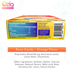 Ozia Originals Kava Candy stress-relief pack provides convenient calm during busy days.