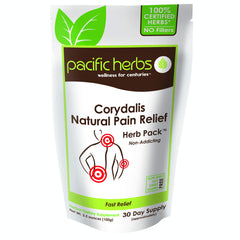 Pacific Herbs Corydalis 10-1 concentrated granules in a compact bottle for versatile relief