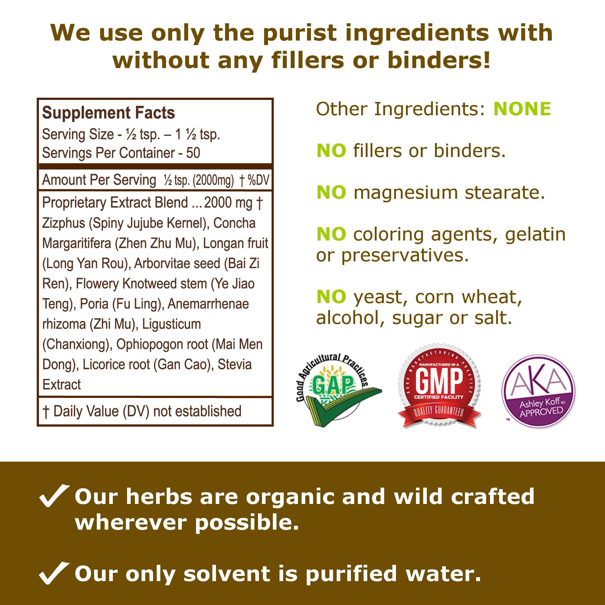 Label notes no sulfur dioxide fumigation preserving potency and safety