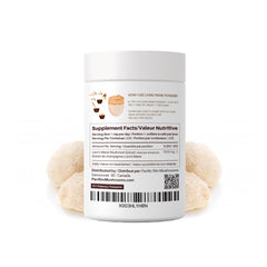 Serving spoon with Pacific Rim Lions Mane powder dissolving in water.
